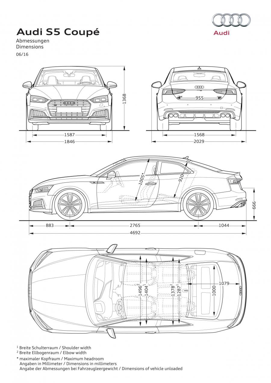 Схема Audi S5 Coupe 2016 года  (WW) (фото 54 из 75)